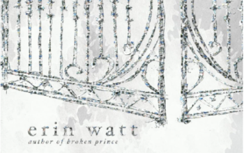 Twisted Palace by Erin Watt cover. An illustrated black and white drawing of a driveway gate.